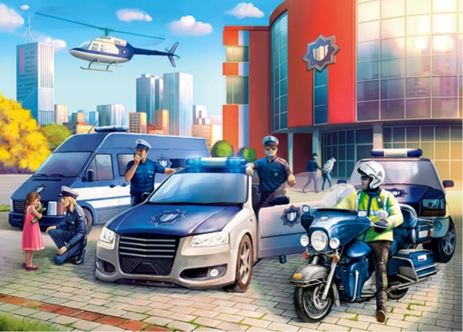 Puzzle 120 dílků policejní stanice