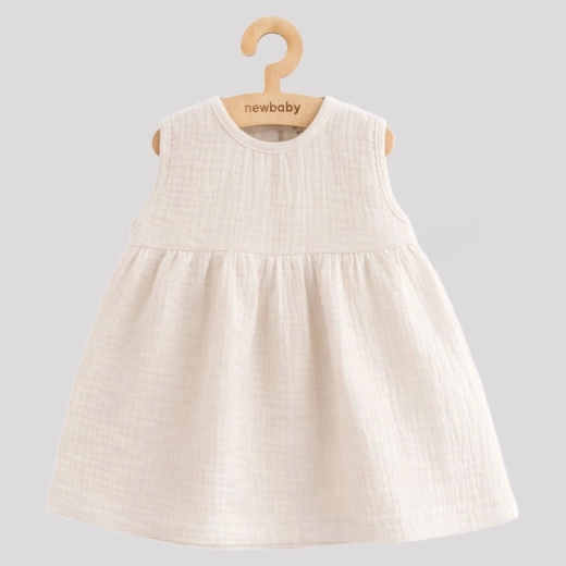 Mušelínové kojenecké šaty New Baby Ella linen