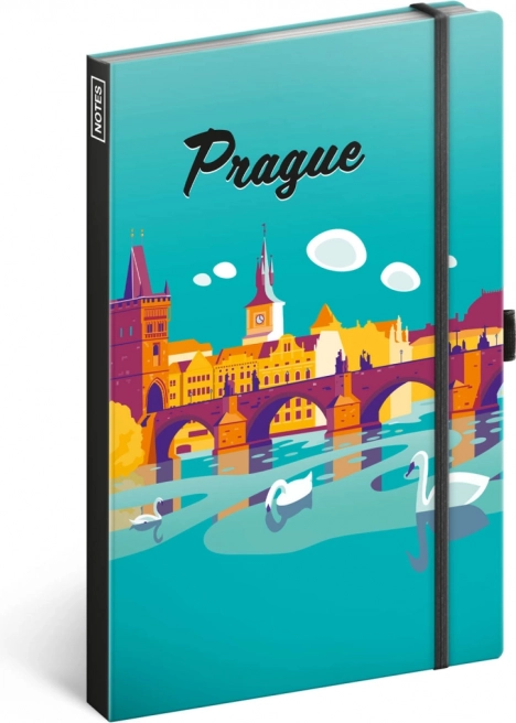 Notique linkovaný zápisník Praha 13 × 21 cm