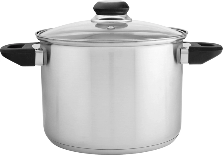 Emilio vysoký nerezový hrnec 4,3 l s skleněnou poklicí (20 cm)