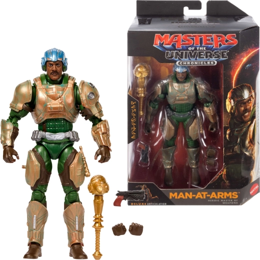 Figurka Mattel Masters of the Universe Chronicles Man-at-Arms 17 cm s příslušenstvím