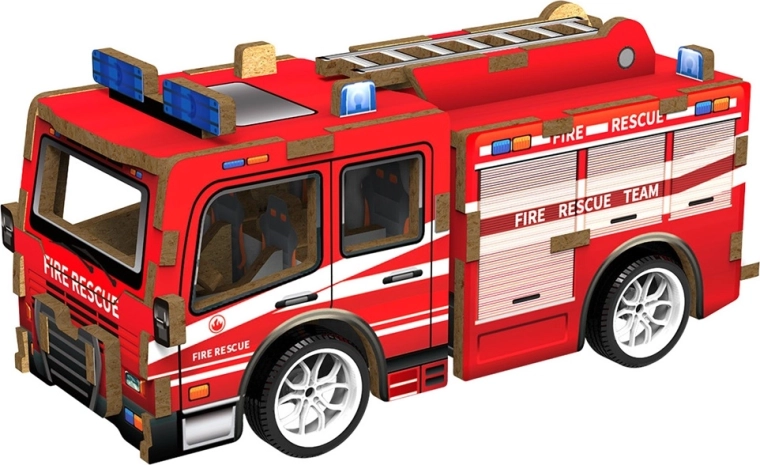 2Kids Toys 3D dřevěná skládačka hasičský vůz