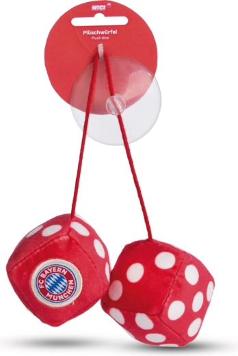 Nici Green plyšové kostky do auta FC Bayern München 4 cm
