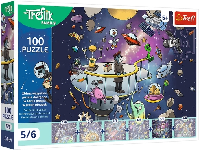 Puzzle 100 dílků Treflikové: Bert ve vesmíru