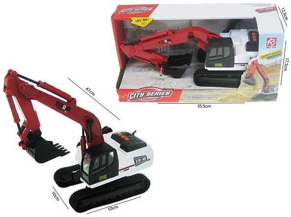 Hau18 dětský bagr se světlem a zvukem 16 cm