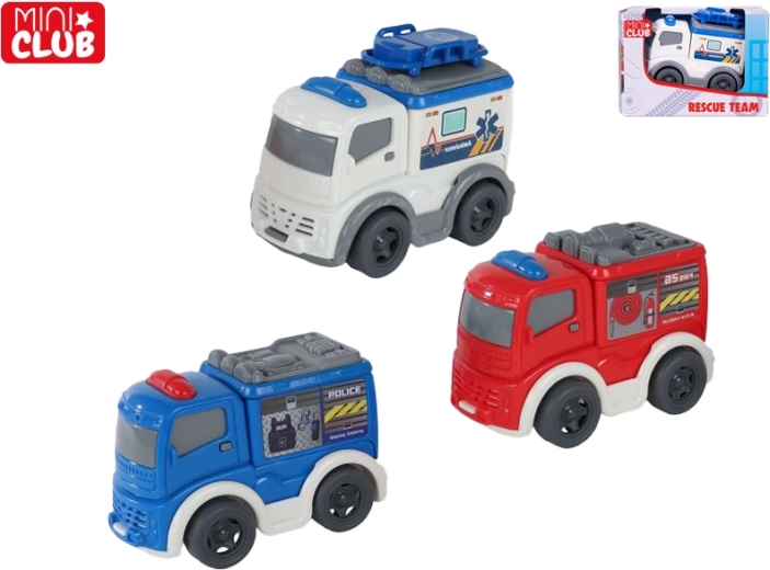 Mini Club záchranářské autíčko 8 cm s volným chodem