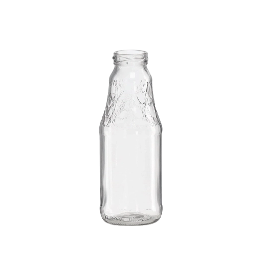 Skleněná láhev 330 ml s úzkým hrdlem pro šťávy a sirupy