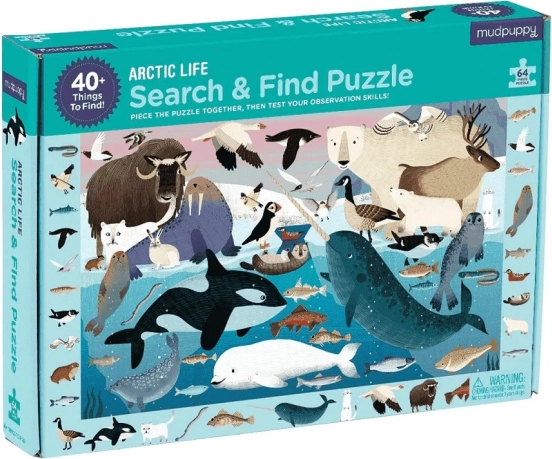 Mudpuppy puzzle Skládej a hledej: Život v Arktidě