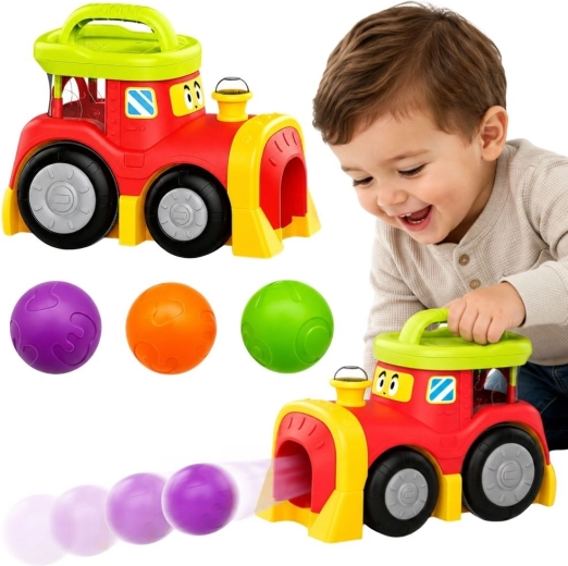 Woopie baby interaktivní vláček s vyskakovacími míčky
