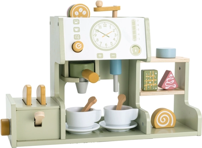 2Kids Toys dřevěný kávovar s toustovačem