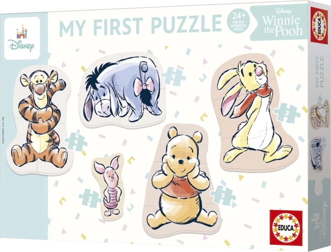 Educa baby progresivní puzzle Medvídek Pú 5 v 1 (2–8 dílků)