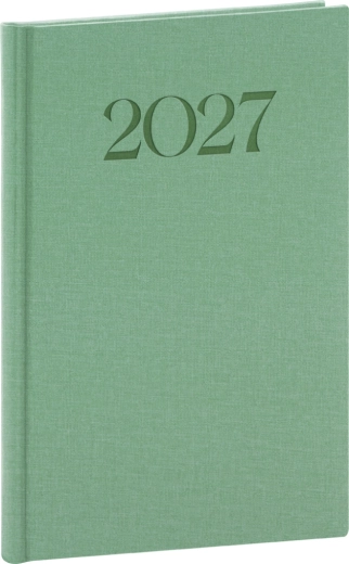 Notique týdenní diář Biella 2027 zelený 15 × 21 cm