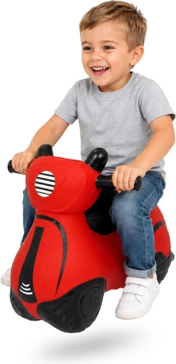 HoppyDoo skákací skútr červený s pumpičkou