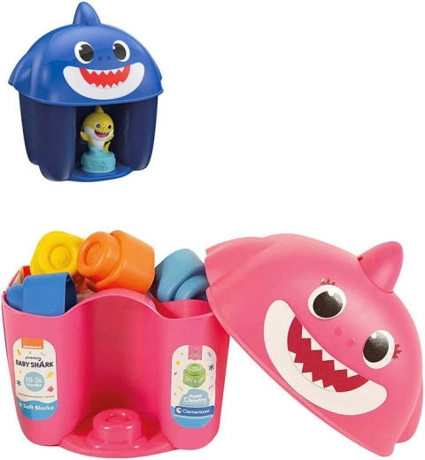Clementoni Clemmy Baby Shark měkké kostky s figurkou v kyblíku - 1 kus