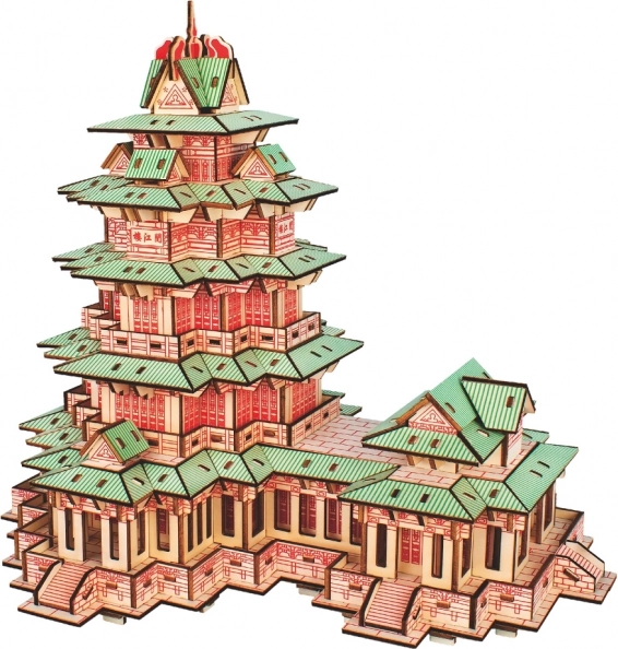 Woodcraft dřevěné 3D puzzle – věž Yuejiang