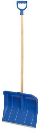 Plastové hrablo na sníh 49 × 36 cm s hliníkovou lištou a násadou