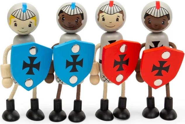 Bigjigs Toys sada dřevěných postaviček středověcí rytíři