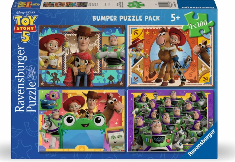 Ravensburger puzzle Toy Story: Příběh hraček 5 – 4x100 dílků