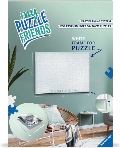 Ravensburger rám na puzzle My Puzzle Friends 70 × 50 cm bílý