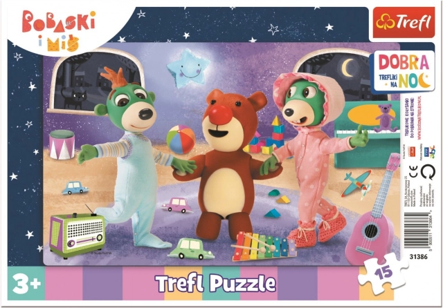 Puzzle Dobrou noc Treflíci – čas jít spát, 15 dílků