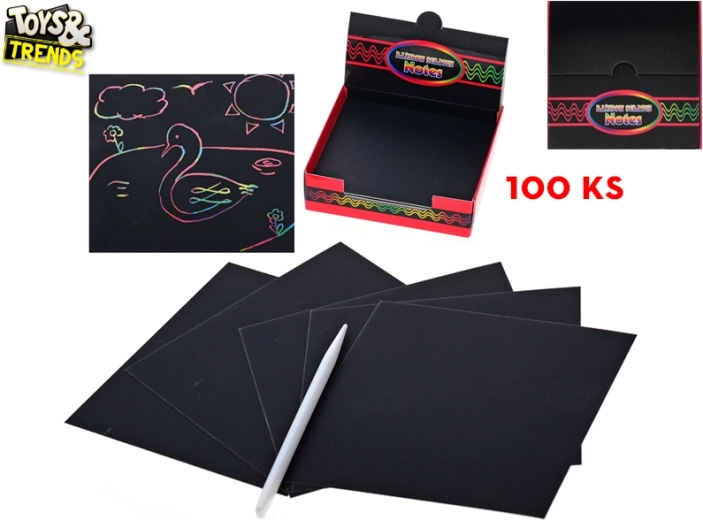 Vyškrabovací obrázky TOYS& TRENDS – kreativní sada 100 listů