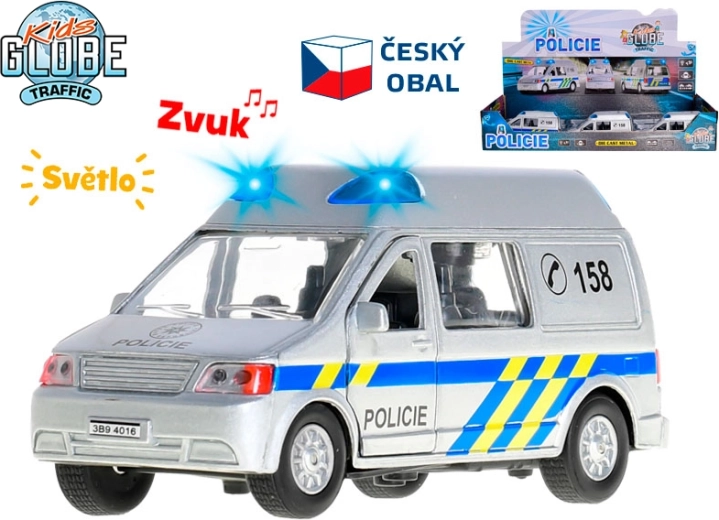Kids Globe Traffic policejní dodávka se světly a zvuky 14 cm