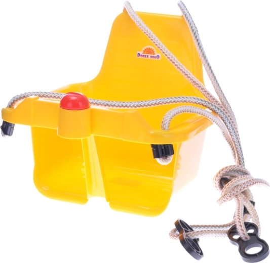 Dětská houpačka s klaksonem – žlutá (18+ měsíců)