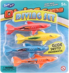 Hračka do vody Žraloci na potápění – sada 4 ks