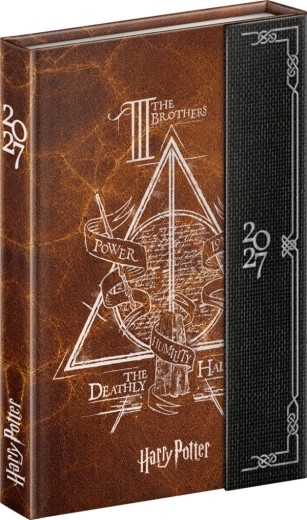 Notique magnetický týdenní diář Harry Potter – Relikvie smrti 2027, 11 × 16 cm