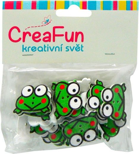 Dřevěné korálky žába 20 ks 2,5 × 2 cm