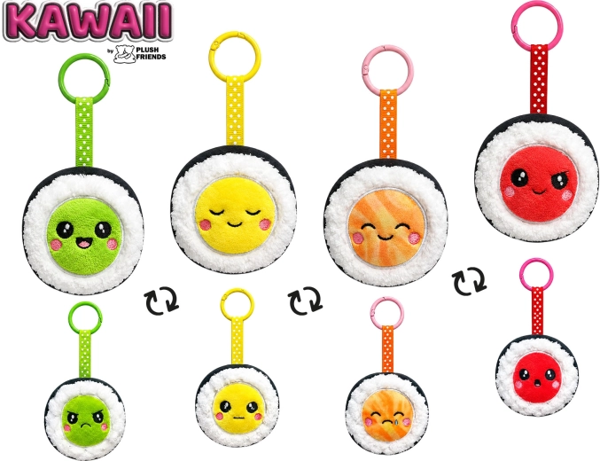 Plyšový přívěsek na klíče sushi Plush Friends Kawaii - 1 kus