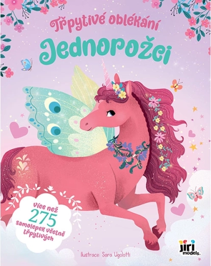 Třpytivé oblékání jednorožci – samolepková knížka
