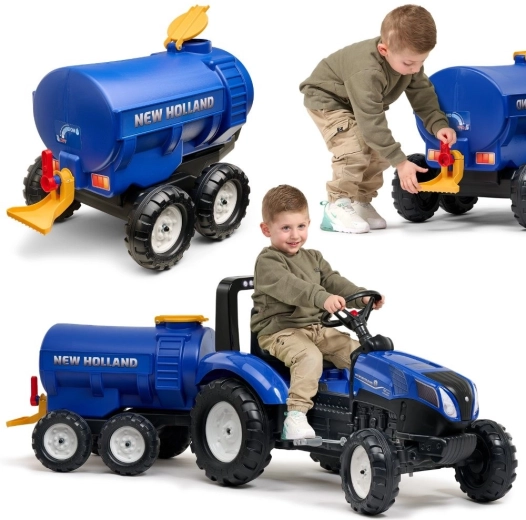 Falk přívěs cisterna s kohoutkem NEW HOLLAND – modrá