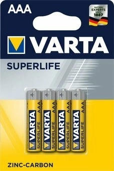 Varta Superlife AAA R03 zinkouhlíkové baterie 1,5 V, blister 4 ks
