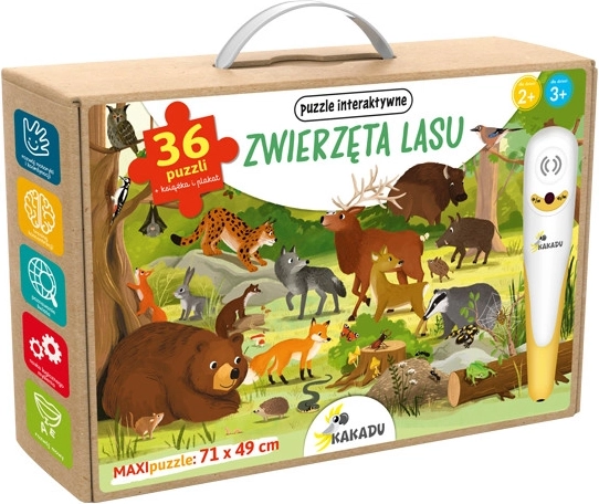 Kakadu mluvící puzzle lesní zvířata