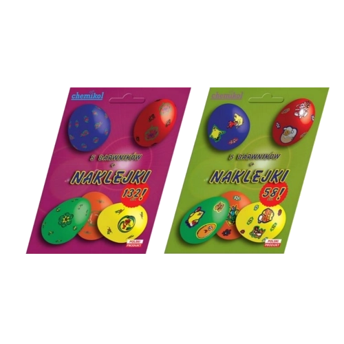 Velikonoční sada na zdobení vajíček CHEMIKOL – potravinářská barviva a samolepky