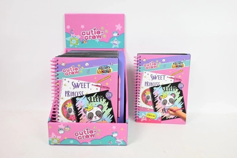 Cutie Crew scratchbook – kreativní vyškrabávací blok
