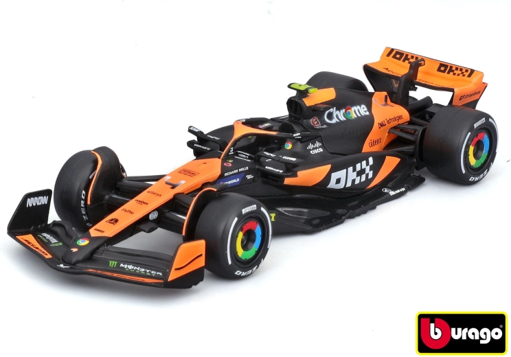 Bburago McLaren F1 MCL38 Lando Norris a Senna v měřítku 1:43