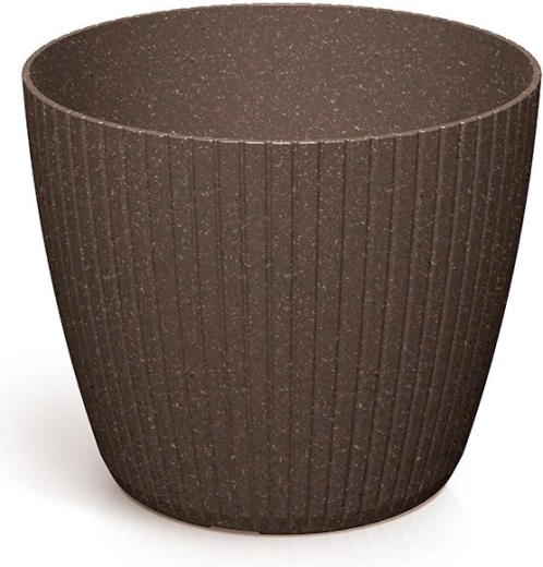 Květináč Lamia Eco Wood 13,8 cm – kávový