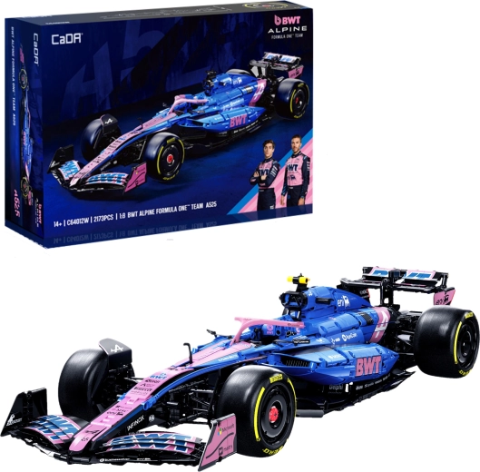 Stavebnice CaDA BWT ALPINE F1 A525 – závodní monopost 1:8, 2173 dílků