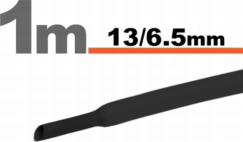 Černá smršťovací bužírka 13 / 6,5 mm