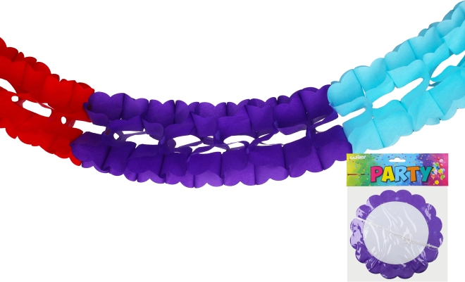 Barevná papírová girlanda 3 m