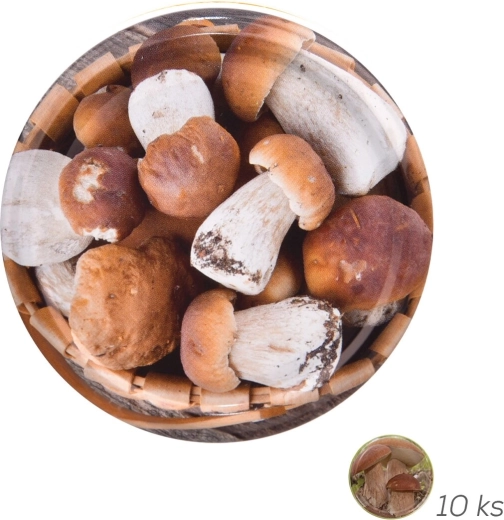 Bio 82 kovové zavařovací víčko s motivem hub (10 ks)