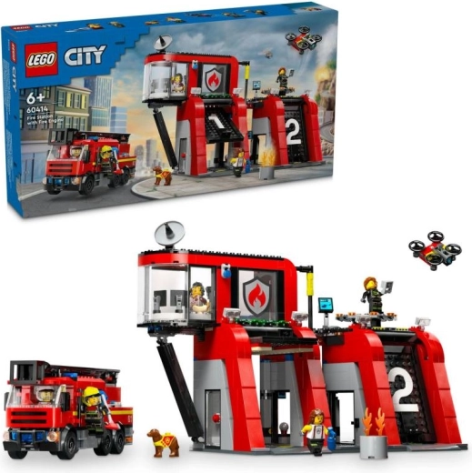 Lego City hasičská stanice s hasičským vozem