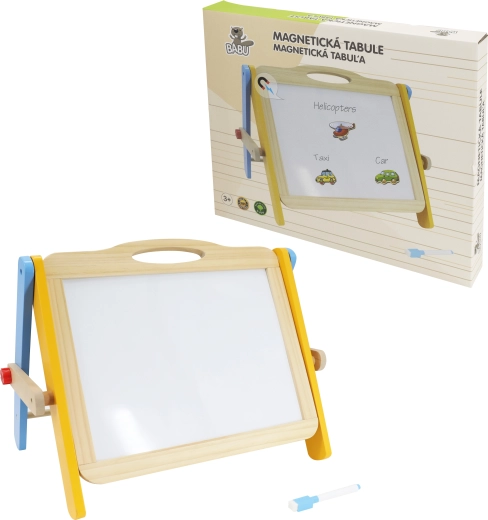 Babu oboustranná magnetická dřevěná tabule s příslušenstvím