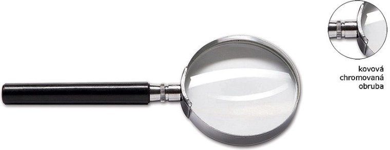Lupa CONCORDE s kovovým rámečkem, průměr 40 mm