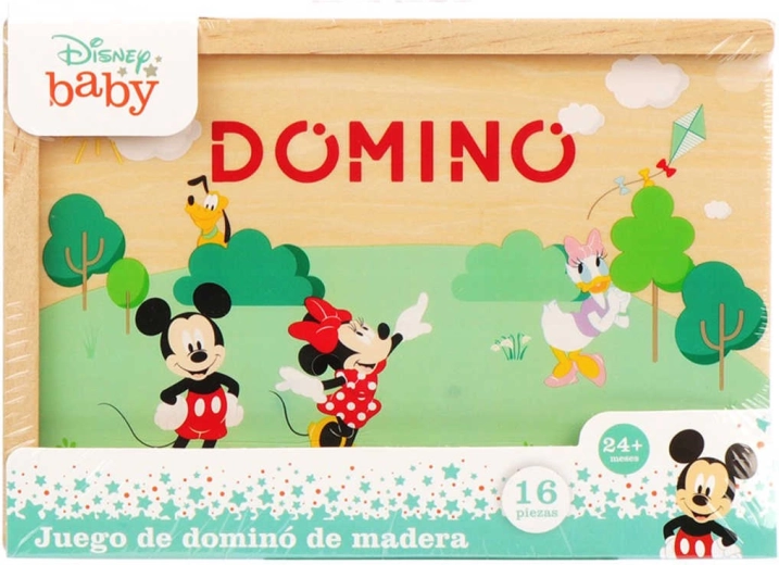 Disney Mickey Mouse dřevěné domino v krabičce (16 dílků)