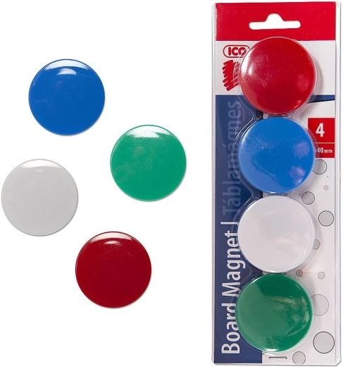 Magnety 40 mm, 4 ks, mix barev