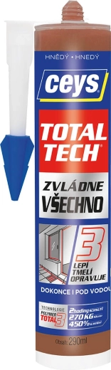 Univerzální lepidlo a tmel 290 ml hnědý CEYS TOTAL TECH