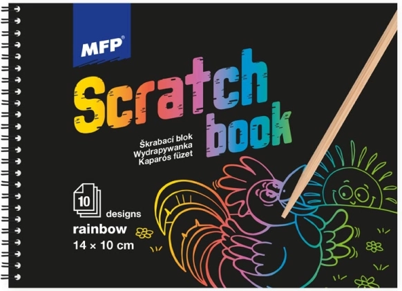 Škrabací obrázek blok 14x10cm mix/duha